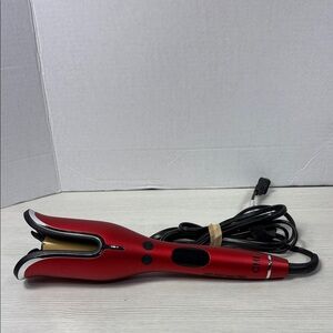 CHI Spin N Curl Ceramic Rotating Curler 1" Ruby Red